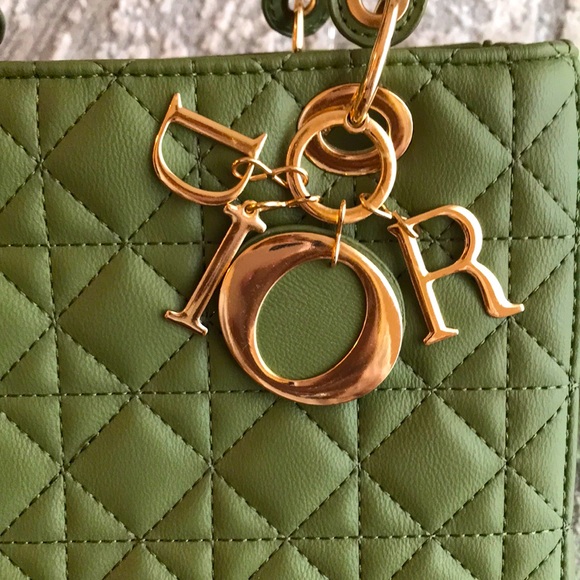 Dior Green Quilted Women's Bag 13”Hx10.5”Wx5”D - Picture 3 of 7